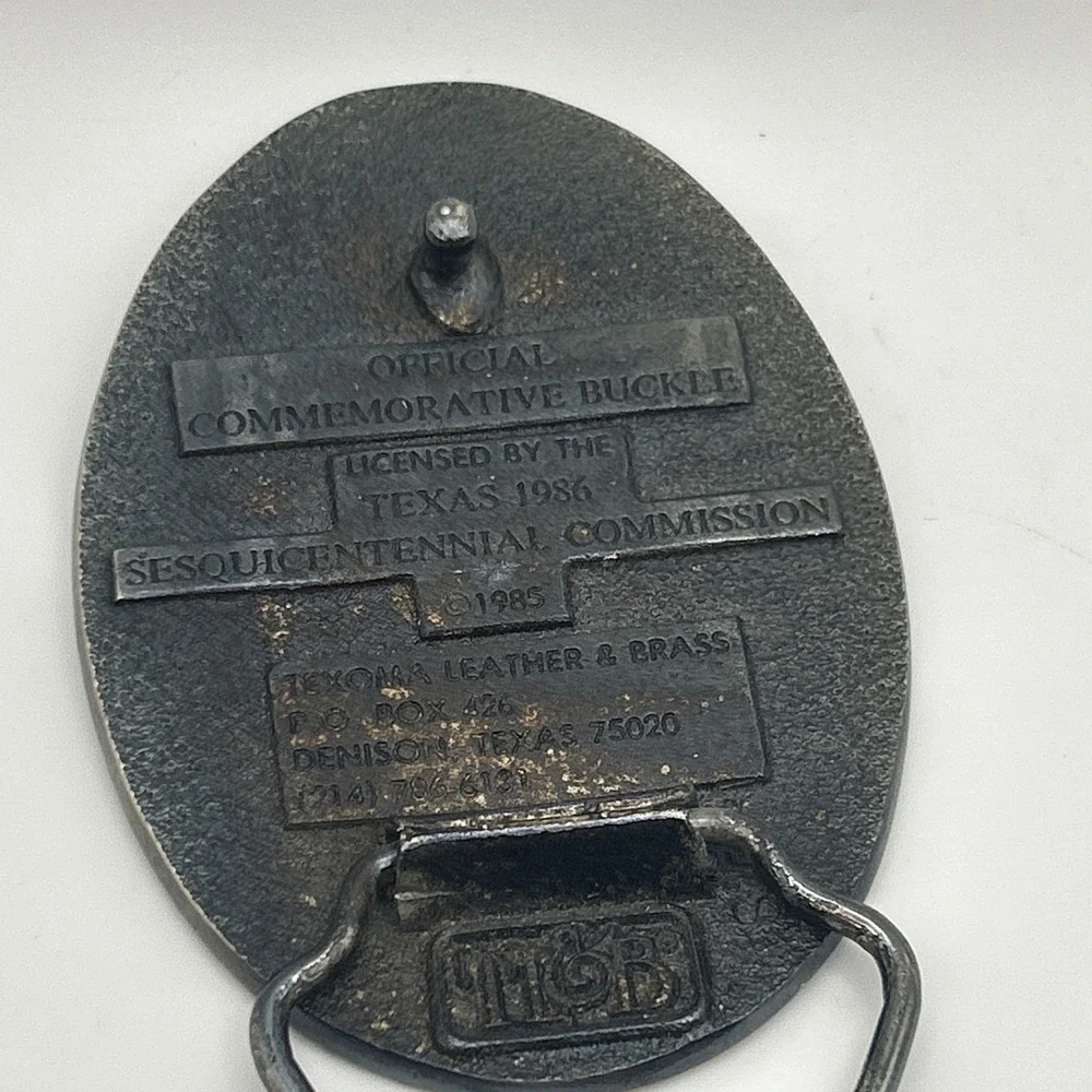 Vintage Men's Belt Buckle‎ State of Texas Sesquicentennial Celebration 1836-1986